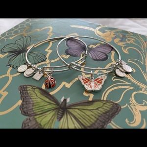 Alex and ani butterfly and lady bug set